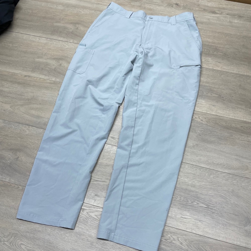 Gillz Fishing Pants Mens XL Gray Performance Cargo Stretch Lightweight